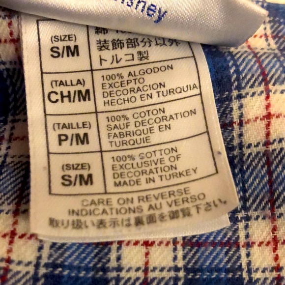 Disneyland Resort Mickey Mouse plaid flannel nightgown size S/M - Picture 7 of 8